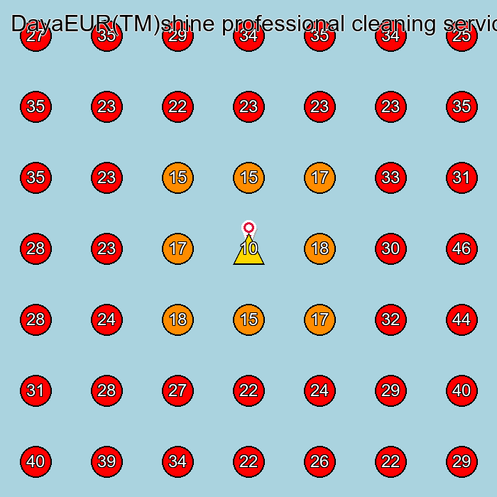 DayaEUR(TM)shine professional cleaning service GeoGrid visibility map for House Cleaning Service in None
